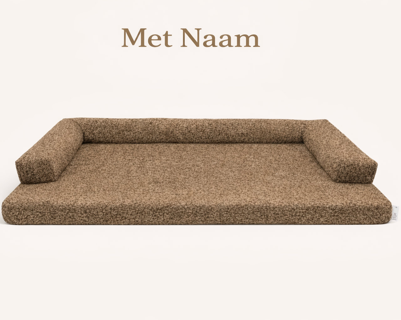Bouclé Hondenmand Bruin - Met Naam
