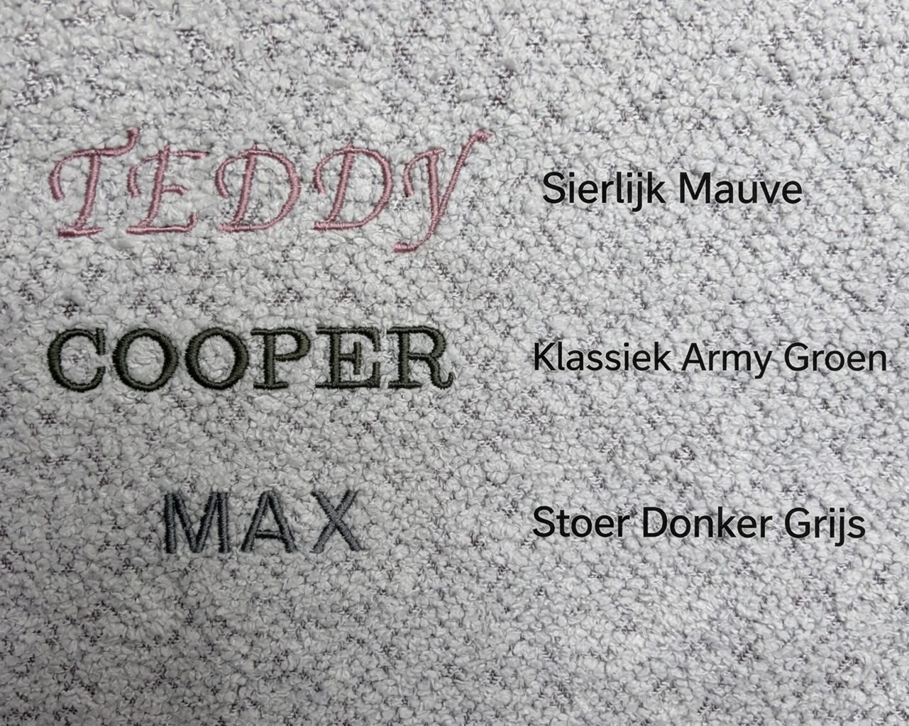 Bouclé Hondenmand Beige - Met Naam