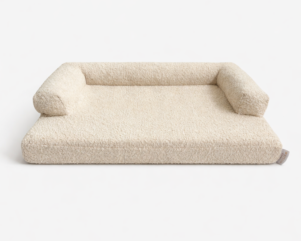 Bouclé Hondenmand Beige