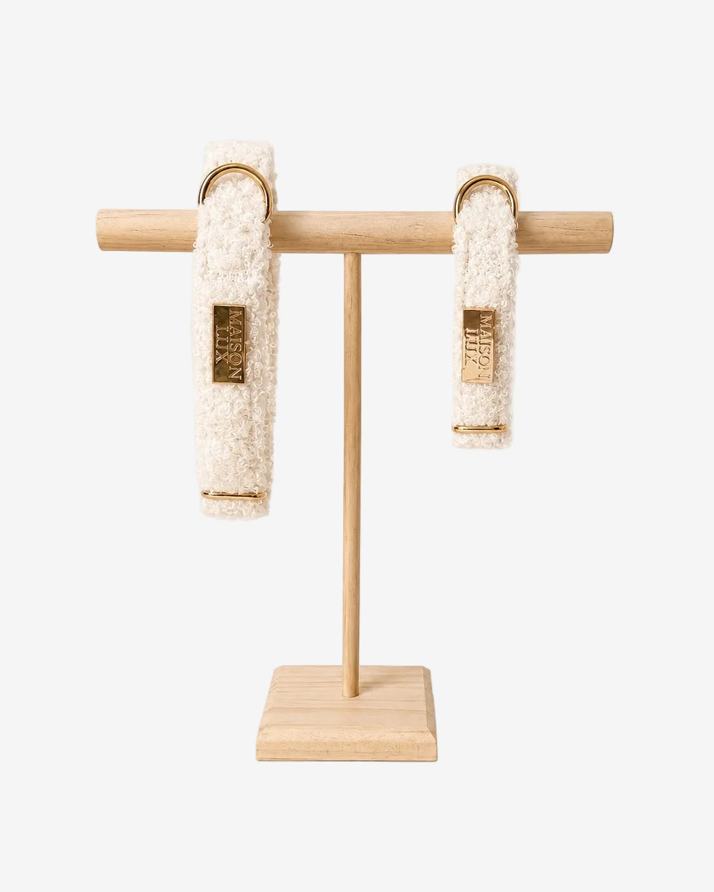 Bouclé Halsband Wit