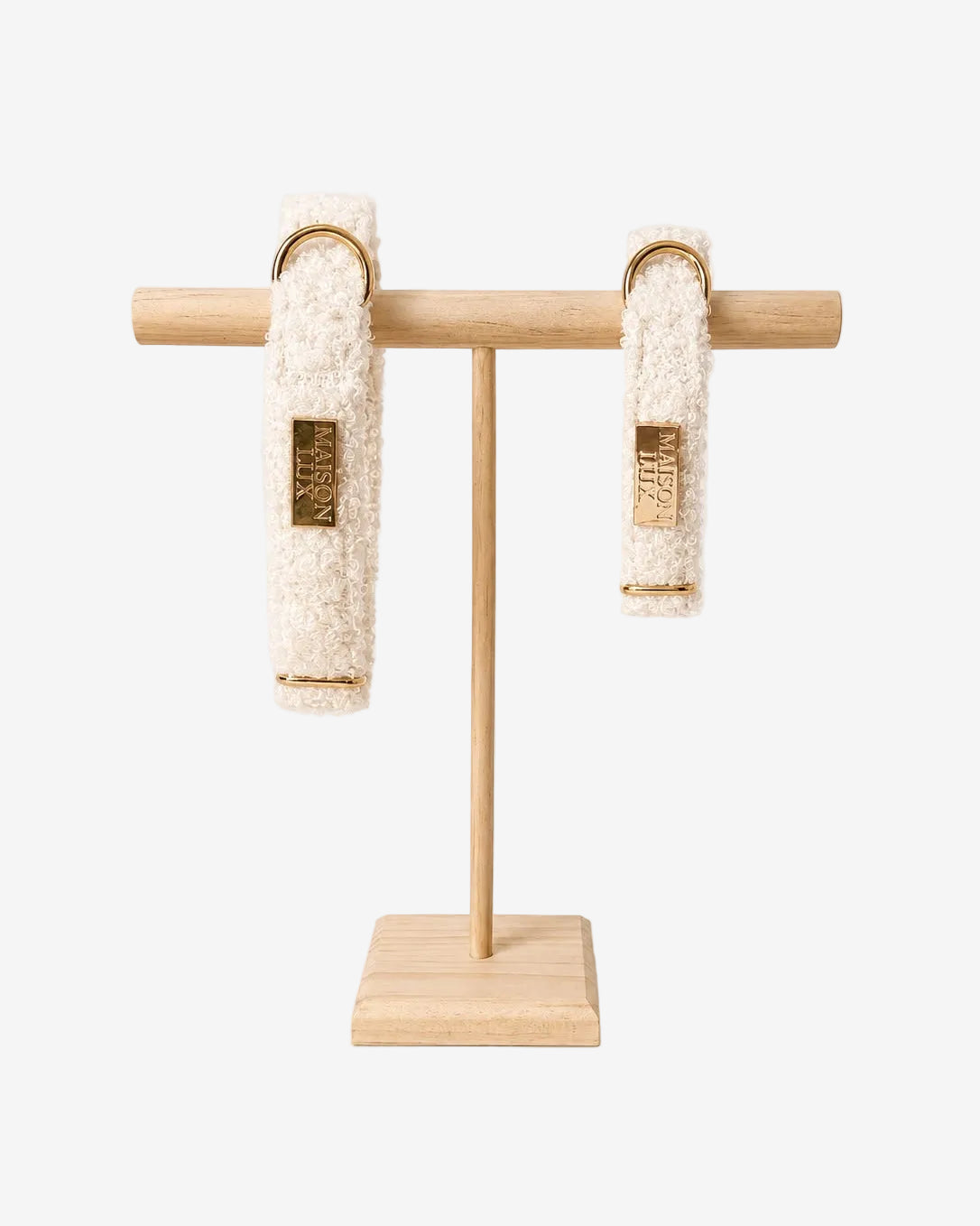Bouclé Halsband Wit